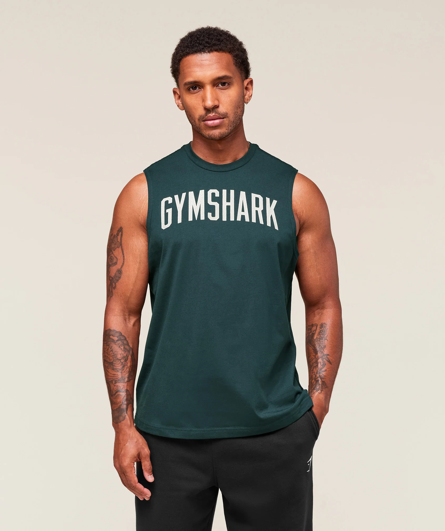 Worn Graphic Tank – Deep Petrol Blue - Imagen 2